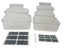 7 Vorratsdosen Gefrierdosen Klickverschluß Frischhaltedosen Plastikdosen Dosen