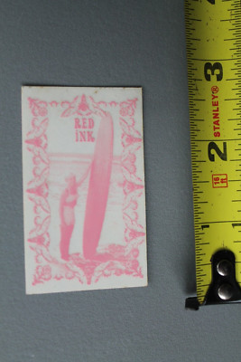 Red Ink Surfboard Longboard Sexy Girl Pink Gidget V70A Vintage Surfing ...