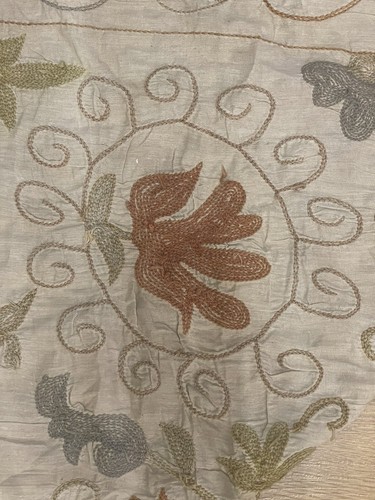 Antique Vintage Uzbek Embroidery Suzani Bed Cover Table Cloth Throw. 165/122cm - Picture 12 of 13