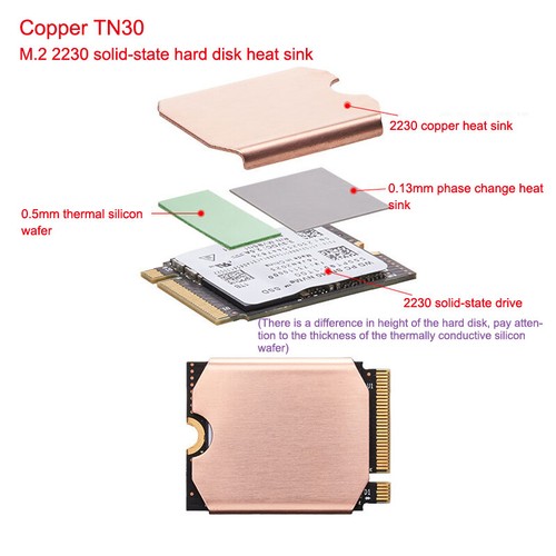 1Set M.2 NVME 2280 2242 2230 SSD Heatsink PS5 Radiator Solid State Drives Co _ou - Photo 8/16
