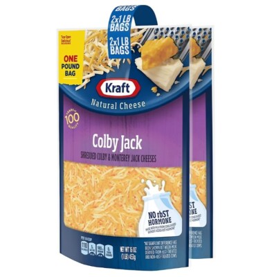 Kraft Colby Jack Shredded Cheese, 2 pk./1 lb.