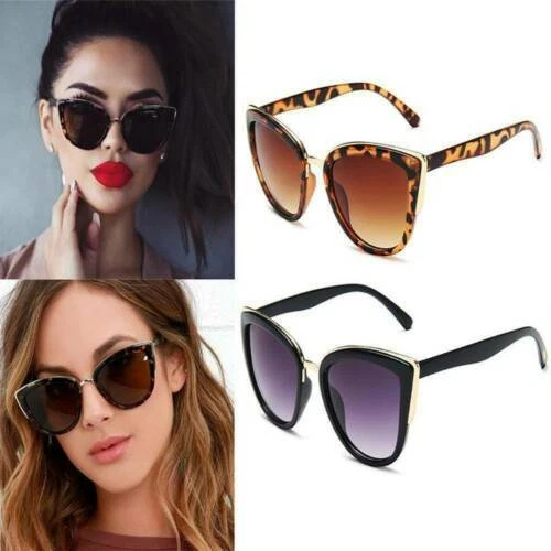 Cat Eye Plastic Mirrored Sunglasses for Women