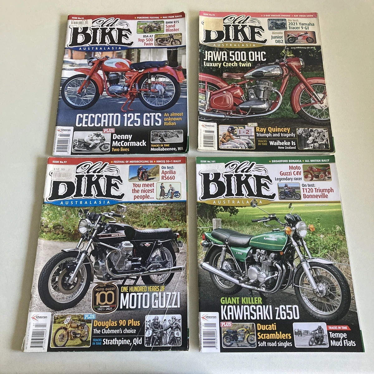 Old Bike Motorcycle Magazine Australasia Lot Of x4 Issue 92 95