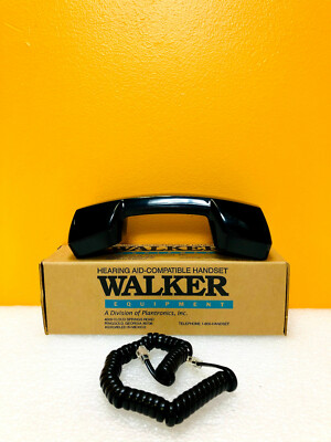 Walker W3-K-M-EM-80 (Lot of 6) K-Style Black Standard Handset Receiver, New!