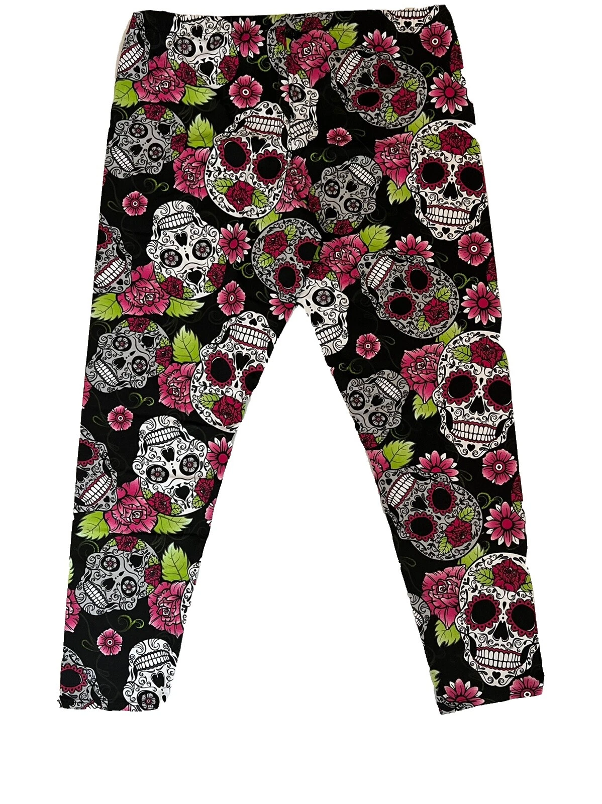 Cotton Blend Flower Multicolor Leggings for Women