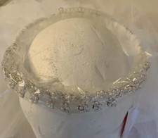 Bridal Headpiece Pearl Flowers And Rhinestones With Veil T G New With Tag