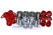 Quick Coupler | Agricultural | 1/2" NPT | W/Cap and Plug | ISO 5675 Series | 6PK