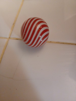 Beautiful Red And White Striped Swirl. I Call This A Candy Cane Marble 