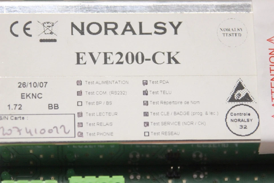 NEUF : NORALSY EVE200-CK V2.00 - Centrale VIGIK PROVIC pourr phonie 2 porte /DIN - Photo 3/4