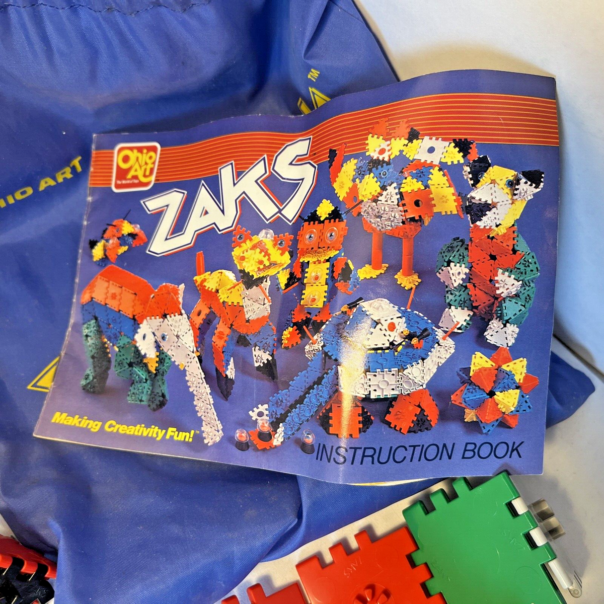 Vintage Zaks Sak Building Toy Set Ohio Art Geometry Game Creative