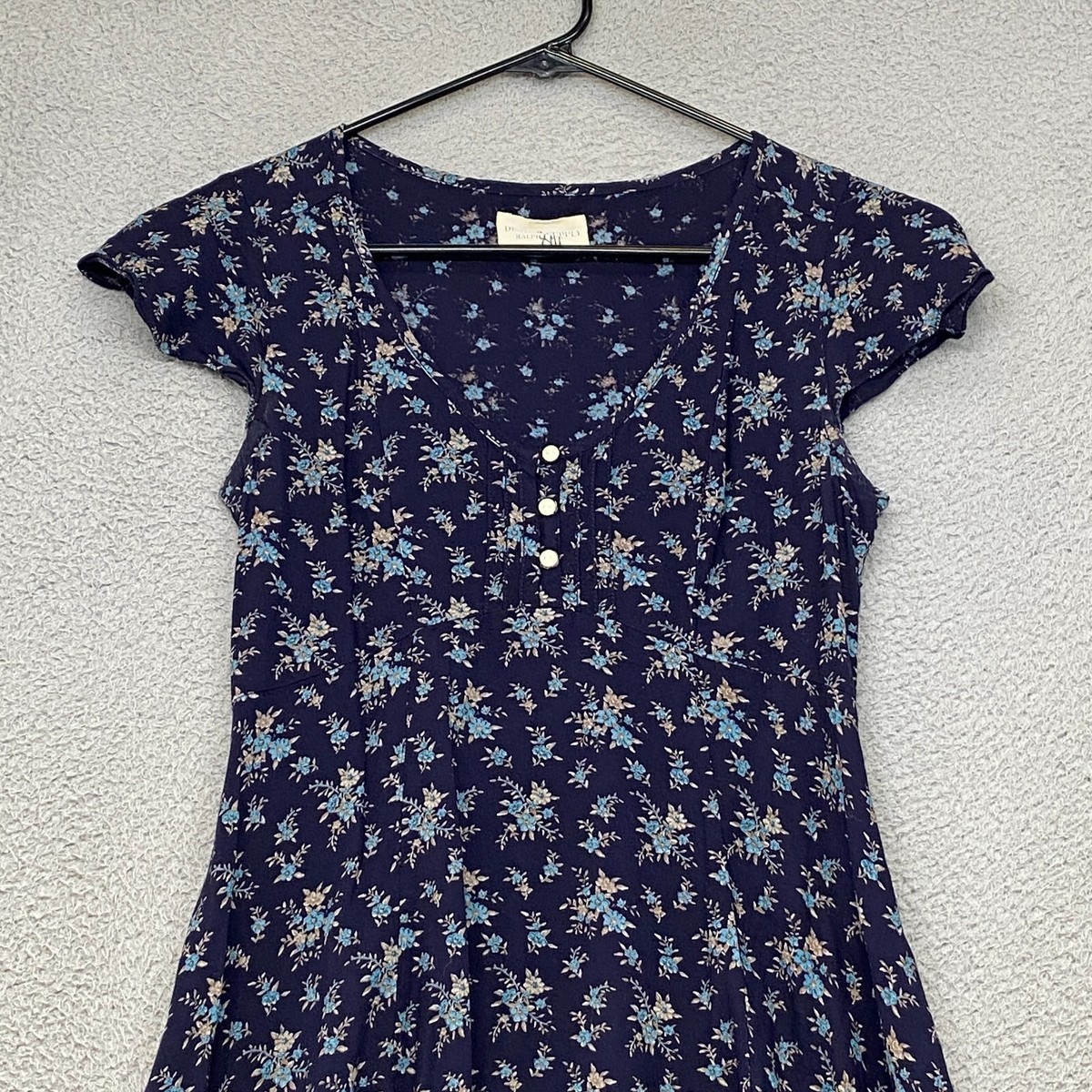 Ralph Lauren Denim & Supply Dress Womens 2 Floral Cap Sleeve