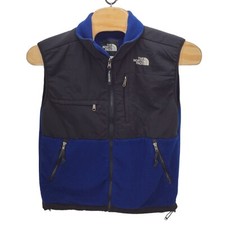 The North Face Vintage 90s Men's Medium Denali Full Zip Vest Black Blue Polartec