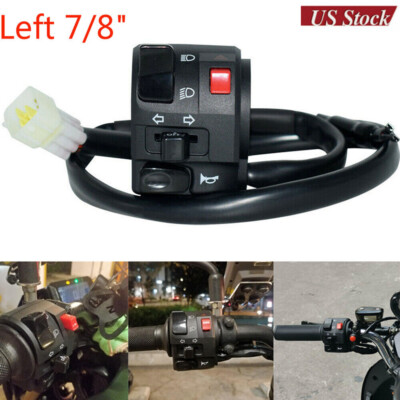 Motorcycle 7/8'' left Handlebar Control Switch Turn Signal Start Stop Lamp Switch
