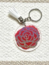 Floral Rose keychain