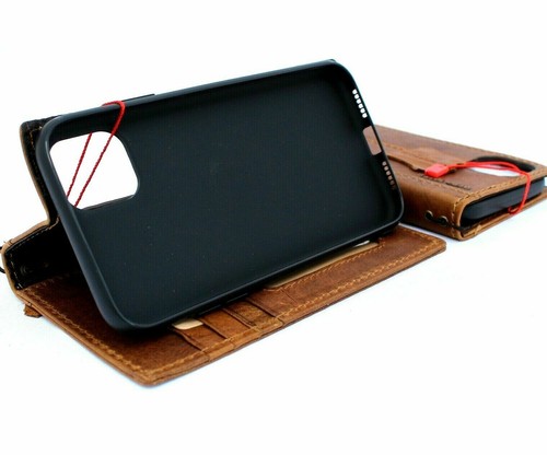 Funda de Cuero Real Genuino para Apple iPhone 11 Pro Lujo Bronceado Cubierta Estilo Libro ID - Imagen 6 de 7
