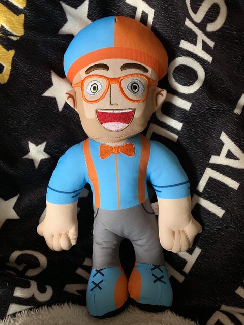 13 inch Blippi Plush Figure Toy Soft Stuffed Doll for Kids Gift Hat Cap Gift | eBay