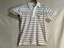 VTG Striped Collared Shirt 80s Sz L Retro Men Fashion V5151