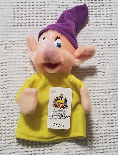 Snow White and the Seven Dwarfs Dopey DISNEY 50th Anniversary Hand Puppet W/Tag - Picture 2 of 15