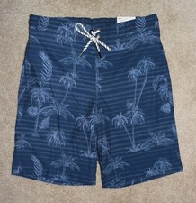 New Mens Sonoma Swim Board Shorts Small Palm Trees Tropical Mesh Brief Lining