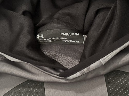 UNDER ARMOUR HOODIE M GRAPHIC BOYS LOOSE FIT CONTRAST SLEEVES READ DESCRIPTION - Picture 3 of 7