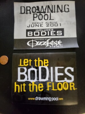 Drowning Pool 2001 Sinner Promotional Sticker Flawless New Old Stock