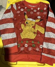 Pokemon Pikachu Christmas/Holiday Sweater Size Kids Large
