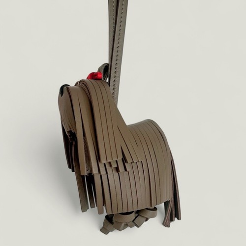 Charm borsa cane in pelle di vitello fatta a mano spedizione economica gratuita - Foto 2 di 4