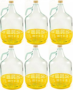 6 STÜCK Gärballon Flasche Glasballon Weinballon Glas Ballon Glasflasche 5L NEU 6 STÜCK Gärballon Flasche Glasballon Weinballon Glas Ballon Glasflasche 5L NEU