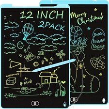 2 Pack 11 Inch LCD Writing Tablet Doodle Board, Colorful Electronic Drawing Pads