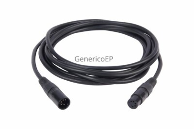 GENERICO BRAND STAGE LIGHTING 5 PIN DMX CABLES 10 FT black