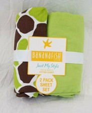 2 Bananafish Mix  Max Fitted Crib Sheets NIP