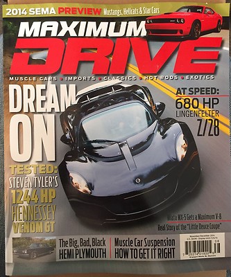 Maximum Drive Hennessey Venom GT Muscle Cars Hemi Ply Hellcat 2014 FREE SHIPPING