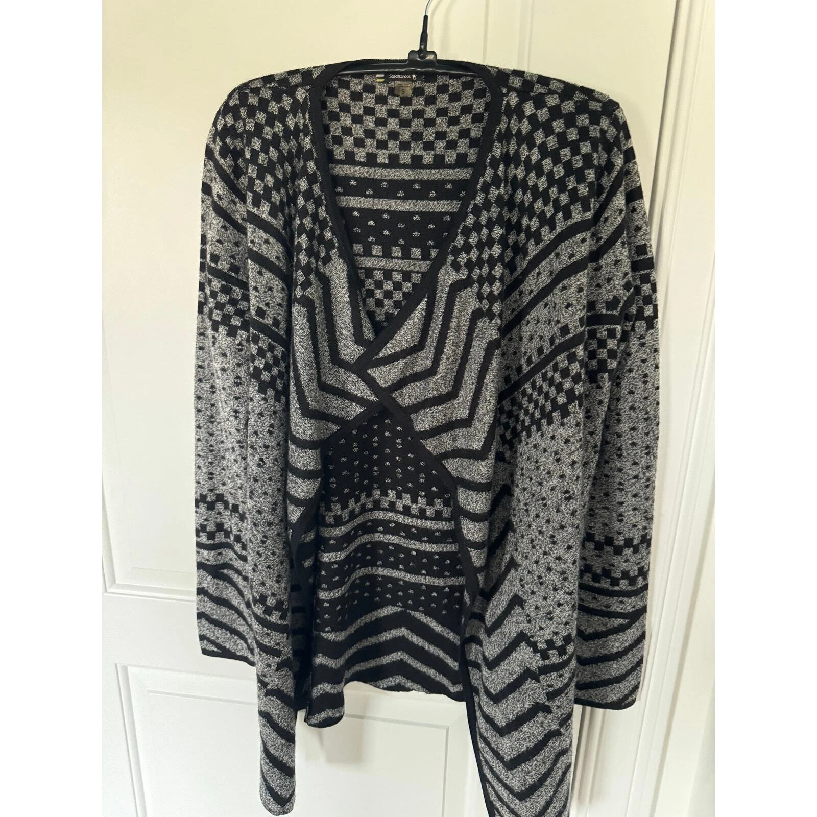 smartwool avion waterfall open cardigan merino wool gray 