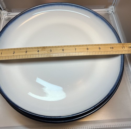 Sango Concepts Eggplant 4942 Set of 4 Dinner Plates 11" Blue / White - Picture 13 of 14