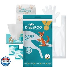 DiapaROO All-in-One Travel Diaper Changing Kit   5-in-1 Kit Disposable Diaper
