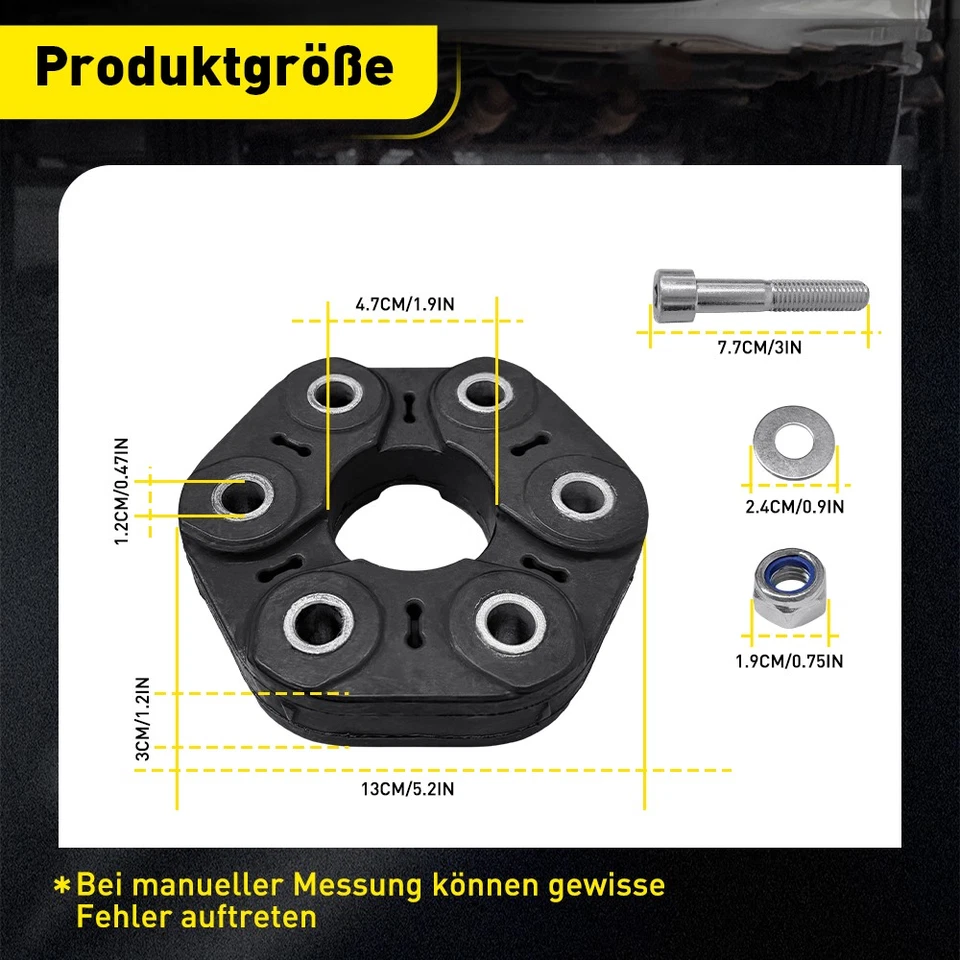 Hardyscheibe Gelenkwelle Kardanwelle 26111209168 For BMW 3er E46 5er E39 Z4 E85 - Bild 4 von 4