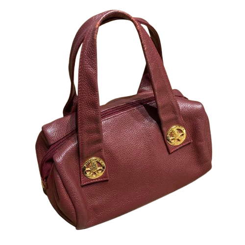 Vintage Pourchet Paris Red Leather Satchel Handbag Good Condition From Japan