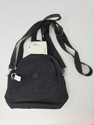 NWT Kipling KI4063 Ives Mini Convertible Backpack Crossbody Black Tonal Bag