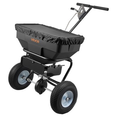 [New]Walk-Behind Spreader,12ft Spreading Width,Push Broadcast Spreader w/13'' All