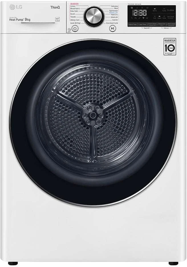 LG 9kg Heat Pump Dryer DVH9-09W | Greater Sydney Only