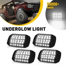 4X 36-LED Rock Underbody White Light Pods Glow Lamp SUV Offroad Pickup UTV Truck