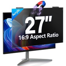GUDTEKE Magnetic Monitor Privacy Screen 27 inch, 9H Hanging Privacy Screen fo...