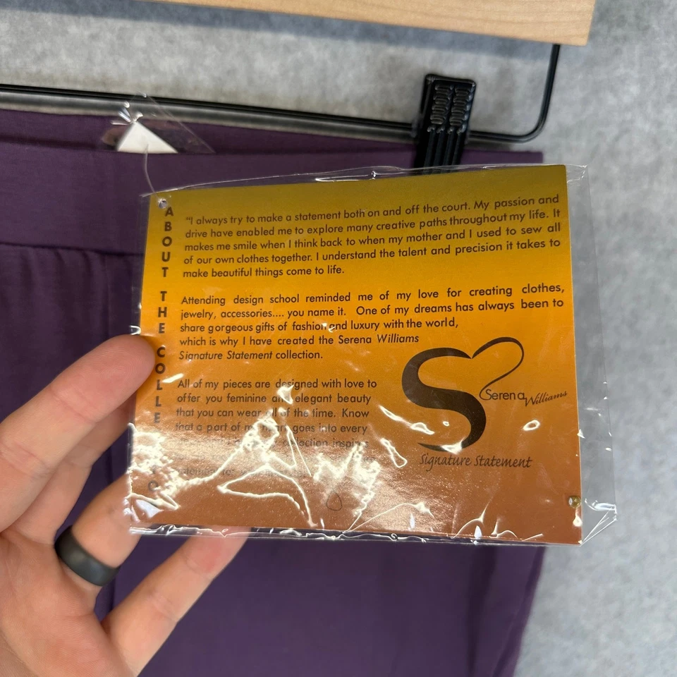 Serena Williams Signature Statement Leggings Women Small Purple Pull On Stretch - Image 4 of 4