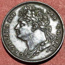 GEORGE IV - LAUREATE HEAD - FARTHING 1822- S 3822 - LEAF RIBS INCUSE