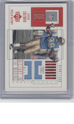 #ad 2002 UD Piece of History #162 Kenyon Coleman # 1500 B20R4C106 $3.00