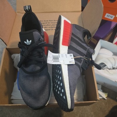 Size 12 Adidas Originals NMD_R1 [HQ4452] Men Casual Shoes Black/Semi Lucid Blue