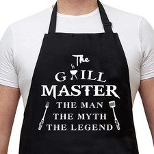 Funny Aprons for Men - The Grill Master, The Man The Myth The Legend - Cooking G