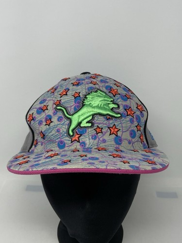 Detroit Lions Fitted Hat Size: 7 7/8 Reebok NFL Circles Stars Green Lion - Picture 2 of 9