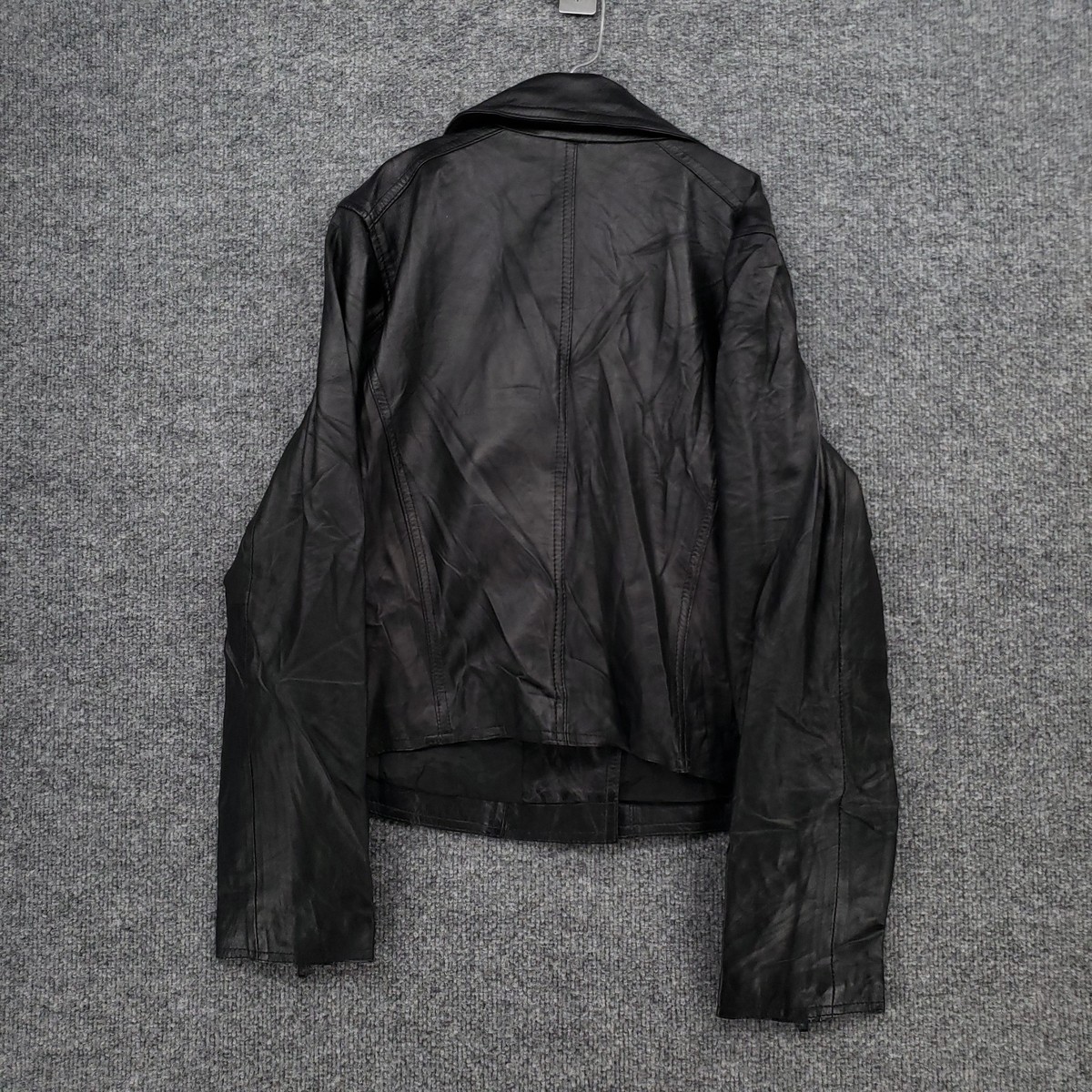 J.Crew ブラックレザージャケット S J Crew Jacket Womens S Small Black Leather Motorcycle Biker Full