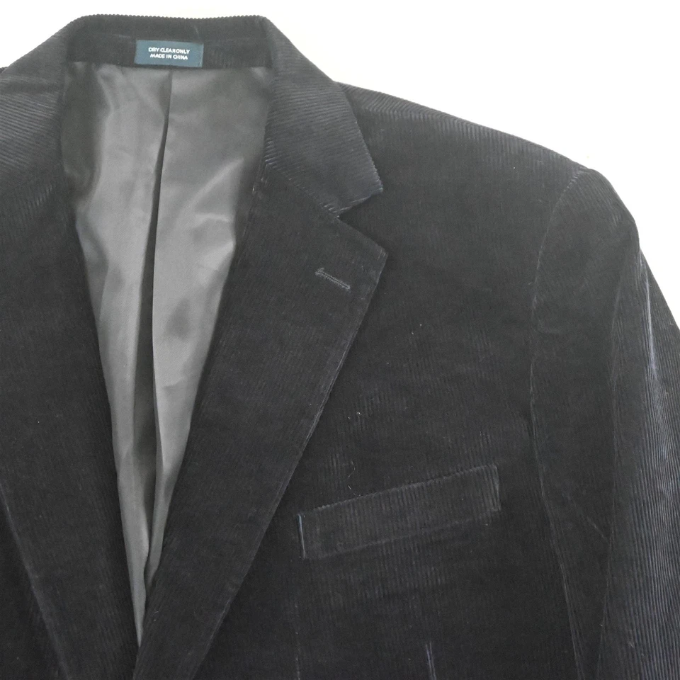 Blazer Traje Chaqueta Abrigo Deportivo Saddlebred 48R Azul Marino 100% Algodón Pana Para Hombre Foto 2 de 4